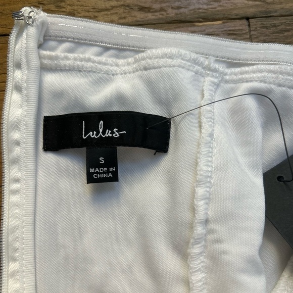 LULUS Curated Charm White Lace Strapless Bustier High-Low Dress BRIDAL - Picture 10 of 12